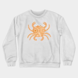 Mandala Crab (orange and white) Crewneck Sweatshirt